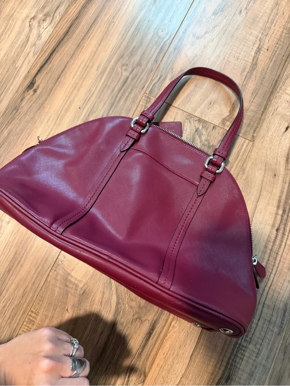 Coach Wine Red Dome Satchel